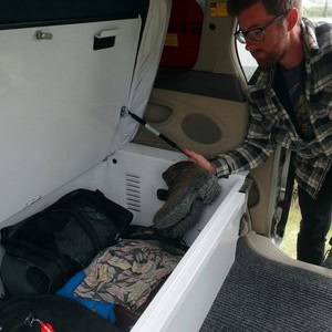 SP Beta 2 Berth AU Interior Storage Box Open SP Beta 2 Berth AU Interior Storage Box Open