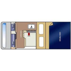 RRR Compact Plus 2 Berth Floorplan Night RRR Compact Plus 2 Berth Floorplan Night