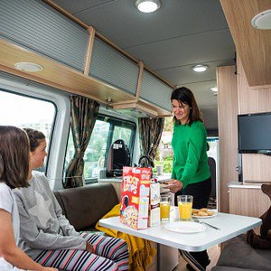 Mighty Deuce Plus Motorhome – 2+1 Berth AU Interior Dinette Table Seats 2 Mighty Deuce Plus Motorhome – 2+1 Berth AU Interior Dinette Table Seats 2