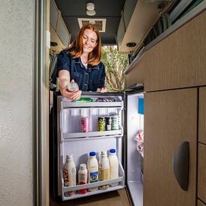 Mighty Deuce Plus Motorhome – 2+1 Berth AU Interior Kitchen Fridge Storage Mighty Deuce Plus Motorhome – 2+1 Berth AU Interior Kitchen Fridge Storage