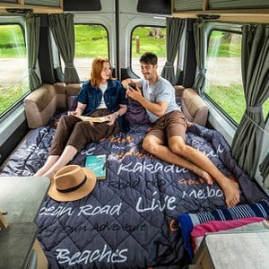 Mighty Deuce Plus Motorhome – 2+1 Berth AU Interior Rear Queen Bed Mighty Deuce Plus Motorhome – 2+1 Berth AU Interior Rear Queen Bed