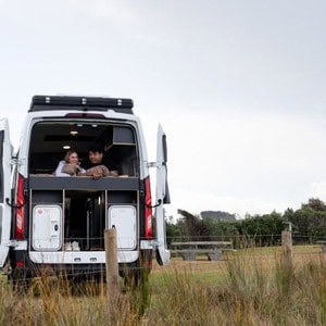 Mighty DeLite Campervan – 4 Berth NZ Exterior Rear View Camping Mighty DeLite Campervan – 4 Berth NZ Exterior Rear View Camping
