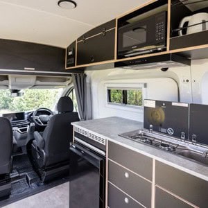 Mighty HiLite Campervan – 2 Berth NZ Interior Kitchen Stovetop Sink 2 Mighty HiLite Campervan – 2 Berth NZ Interior Kitchen Stovetop Sink 2