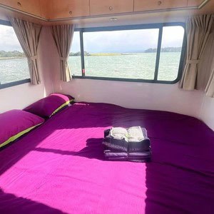 Jucy Chilld Big Kahuna 6 Berth NZ Rear Bed Lake View Jucy Chilld Big Kahuna 6 Berth NZ Rear Bed Lake View