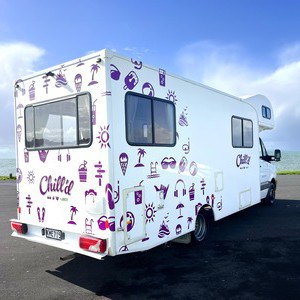 Jucy Chilld Big Kahuna 6 Berth NZ Exterior Rear Side View Jucy Chilld Big Kahuna 6 Berth NZ Exterior Rear Side View