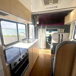 Jucy Chilld Big Kahuna 6 Berth NZ Interior Kitchen Stovetop Sink Jucy Chilld Big Kahuna 6 Berth NZ Interior Kitchen Stovetop Sink