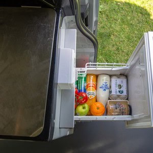 Jucy Chilld Sundaze 3 Berth NZ Exterior Fridge External Access Jucy Chilld Sundaze 3 Berth NZ Exterior Fridge External Access