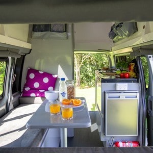 Jucy Chilld Sundaze 3 Berth NZ Interior Dinette Table Seats 2 Jucy Chilld Sundaze 3 Berth NZ Interior Dinette Table Seats 2