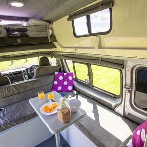 Jucy Chilld Sundaze 3 Berth NZ Interior Dinette Table Seats 6 Jucy Chilld Sundaze 3 Berth NZ Interior Dinette Table Seats 6