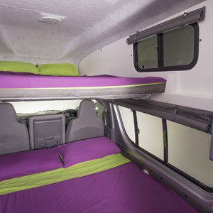 Jucy Chilld Sundaze 3 Berth NZ Interior Overhead Bunk Bed Jucy Chilld Sundaze 3 Berth NZ Interior Overhead Bunk Bed