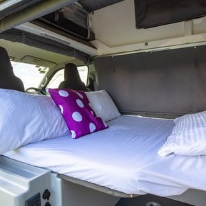 Jucy Chilld Sundaze 3 Berth NZ Interior Rear Queen Bed Jucy Chilld Sundaze 3 Berth NZ Interior Rear Queen Bed