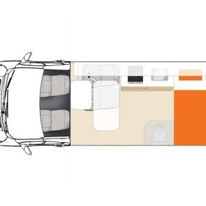 Apollo Endeavour Campervan – 4 Berth Layout 1