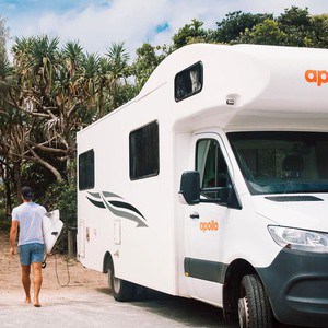 Apollo Euro Deluxe Motorhome – 6 Berth NZ Exterior Coastal Front Side View