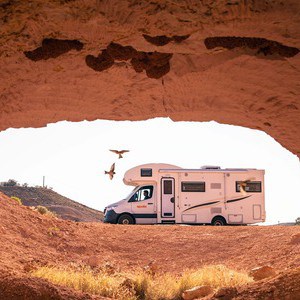 Apollo Euro Deluxe Motorhome – 6 Berth NZ Exterior Coober Pedy Cave Side View