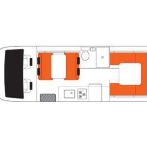 Apollo Euro Deluxe Motorhome – 6 Berth NZ Review Floorplan Day View