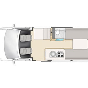 Apollo Euro Tourer Motorhome – 2 Berth – day layout 2