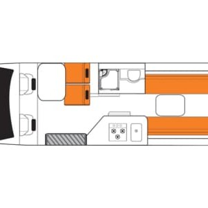 Britz Venturer Motorhome – 2 Berth Layout 1