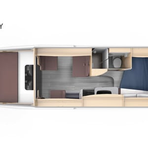 Kea Luxury Motorhome – 4 Berth – layoutday