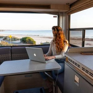 Mighty Big Six Motorhome – 6 Berth Side Table