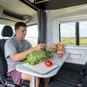 Mighty Double Down Campervan – 4 Berth NZ Interior Dinette Table Seats
