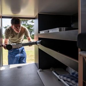 Mighty Double Down Campervan – 4 Berth NZ Interior Overhead Storage Rack