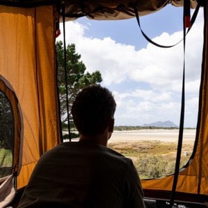 Mighty Double Down Campervan – 4 Berth NZ Interior View From Window