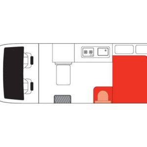 Mighty Highball Campervan – 2 Berth NZ Floorplan Day Night
