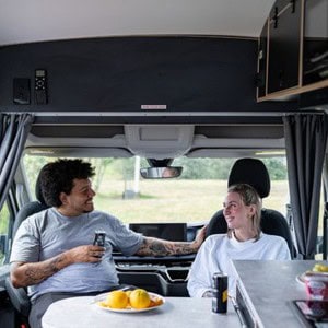 Mighty Highball Campervan – 2 Berth NZ Interior Dinette Table Seats