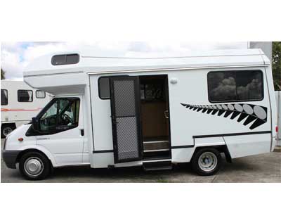Kiwi Autohomes Concord Motorhome 4 Berth Side View Kiwi Autohomes Concord Motorhome 4 Berth Side View