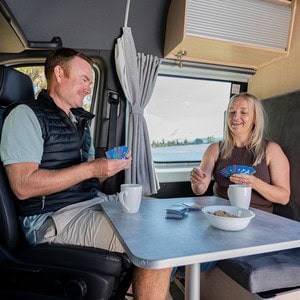 Maui Ultima Motorhome– 2 Berth NZ Interior Front Dinette Seating