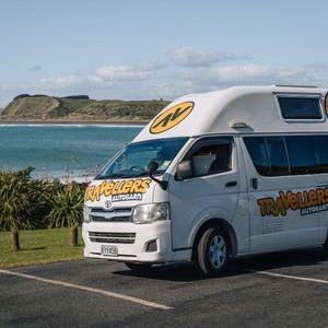 TA HiTop Campervan – 3 Berth NZ Exterior Coastal Front Side View