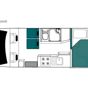 Maui Cascade Motorhome – 4 Berth – night time