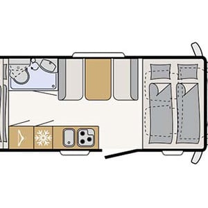 MC Family Plus Motorhome – 6 Berth – day layout