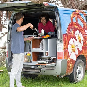 Escape Budget Campervan – 2-3 Berth – kitchen