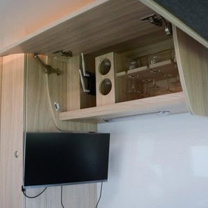 PH Max Campervan – 4 Berth – NZ Overhead Storage Television