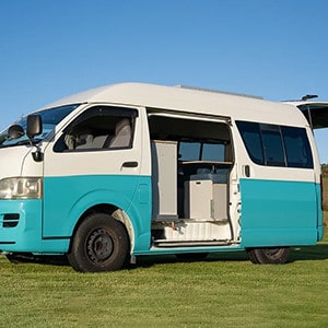 PF High Top – 2 Berth – exterior-side-door-open