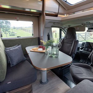 Britz Wanderer 4 Berth NZ Interior Dinette Table Seats 2