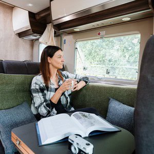 Britz Wanderer 4 Berth NZ Interior Dinette Table Seats