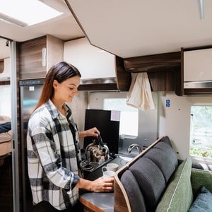 Britz Wanderer 4 Berth NZ Interior Kitchen Sink Cooking
