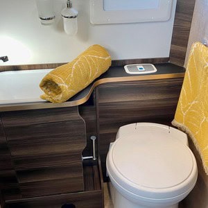 Britz Odyssey 4 Berth NZ Interior Bathroom Sink Toilet