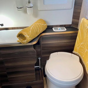 Britz Odyssey 4 Berth NZ Rear Island Bed Layout 11 Toilet