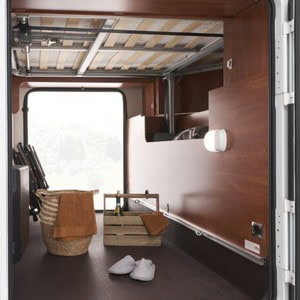 Britz Odyssey 4 Berth NZ Rear Island Bed Layout 12 Rear Garage Storage
