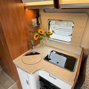 Britz Odyssey 4 Berth NZ Rear Island Bed Layout 13 Kitchen 2