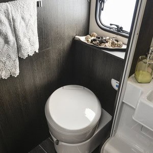 Britz Odyssey 4 Berth NZ Rear Transverse East West Bed Layout 05 Bathroom