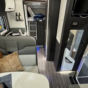 Britz Odyssey 4 Berth NZ Rear Transverse East West Bed Layout 09 Full Interior View