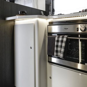 Britz Odyssey 4 Berth NZ Rear Transverse East West Bed Layout 10 Kitchen