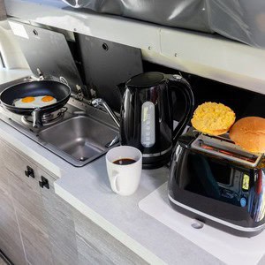 Happy 3ST Campervan 3 Berth – NZ Kitchen Stovetop Sink