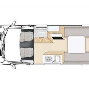 Apollo HiTop Campervan – 2 Berth Layout 1