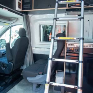 Britz Voyager Camper – 4 Berth Interior Driver’s Cab