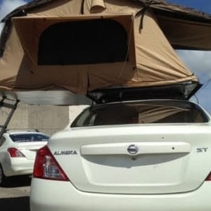 Budget Mini-Camper Roof tent